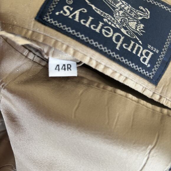 Vintage Burberry Sport Jacket Men's Size 44R Beige Plaid Blazer Lord & Taylor - Picture 7 of 7